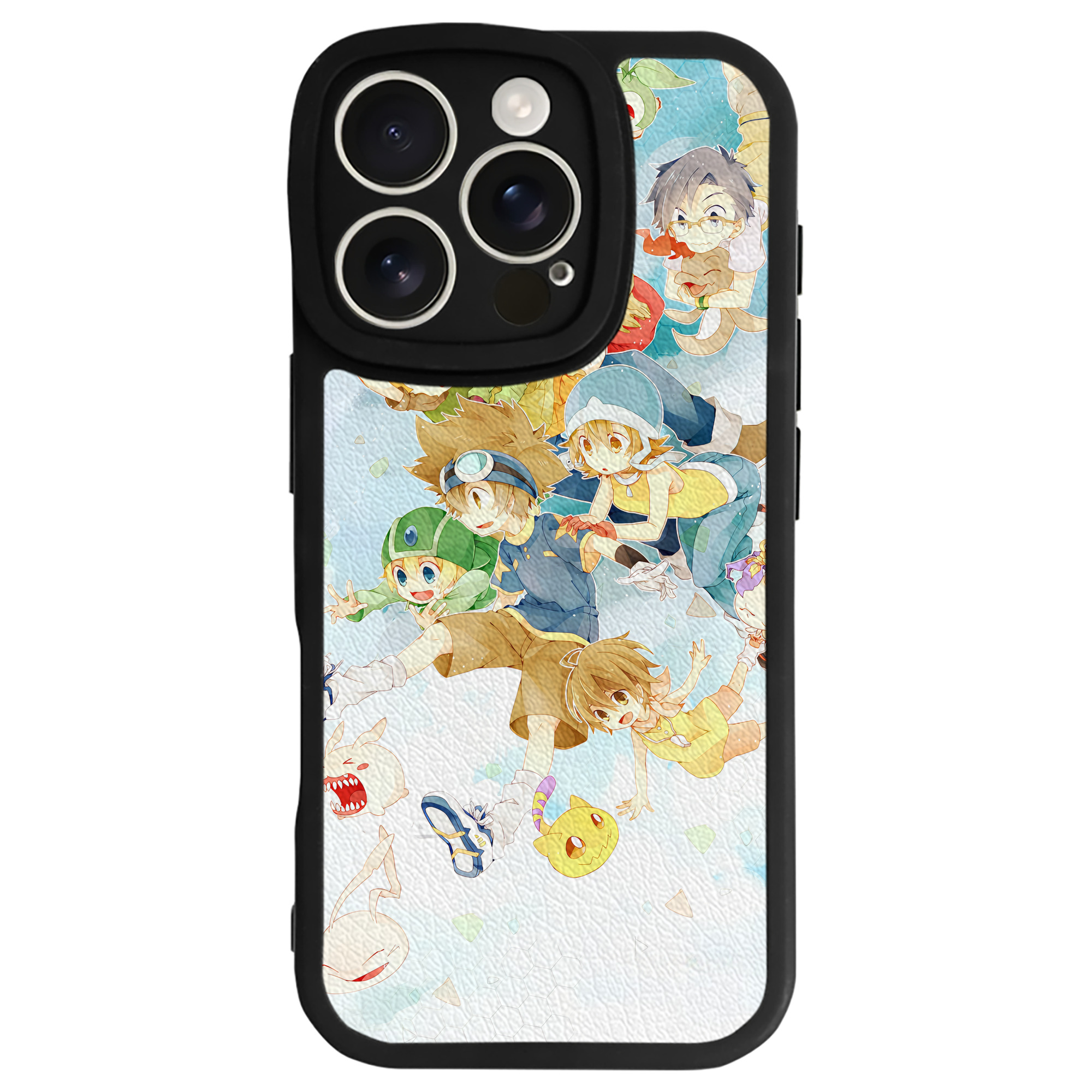 （画像用） Digimon デジタルモンスター/デジモン 【iPhone 16シリーズ対応】シリコンスマホケース（レザー調） 材質：シリコン
